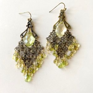 Chandelier Earrings - Light Green